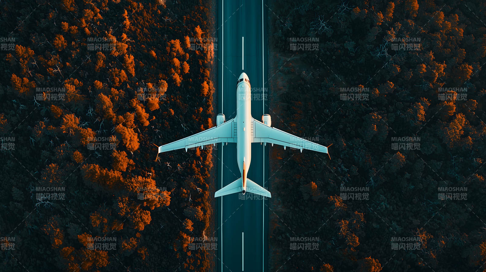 森林跑道上的雄鹰图片