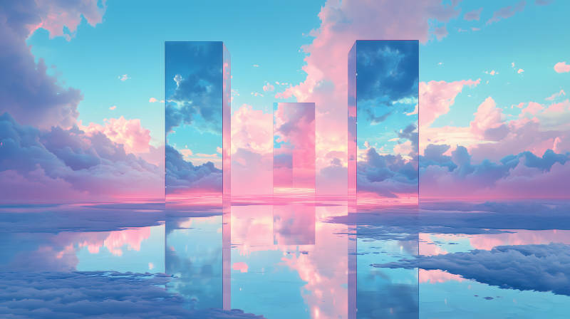 云端之境的镜面空间图片