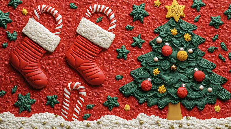 甜蜜圣诞的温馨糖果世界图片