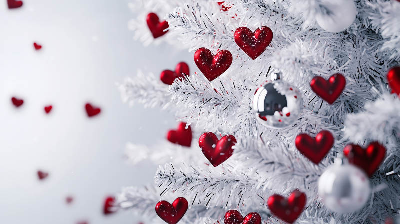 爱心点缀的冬日暖意图片