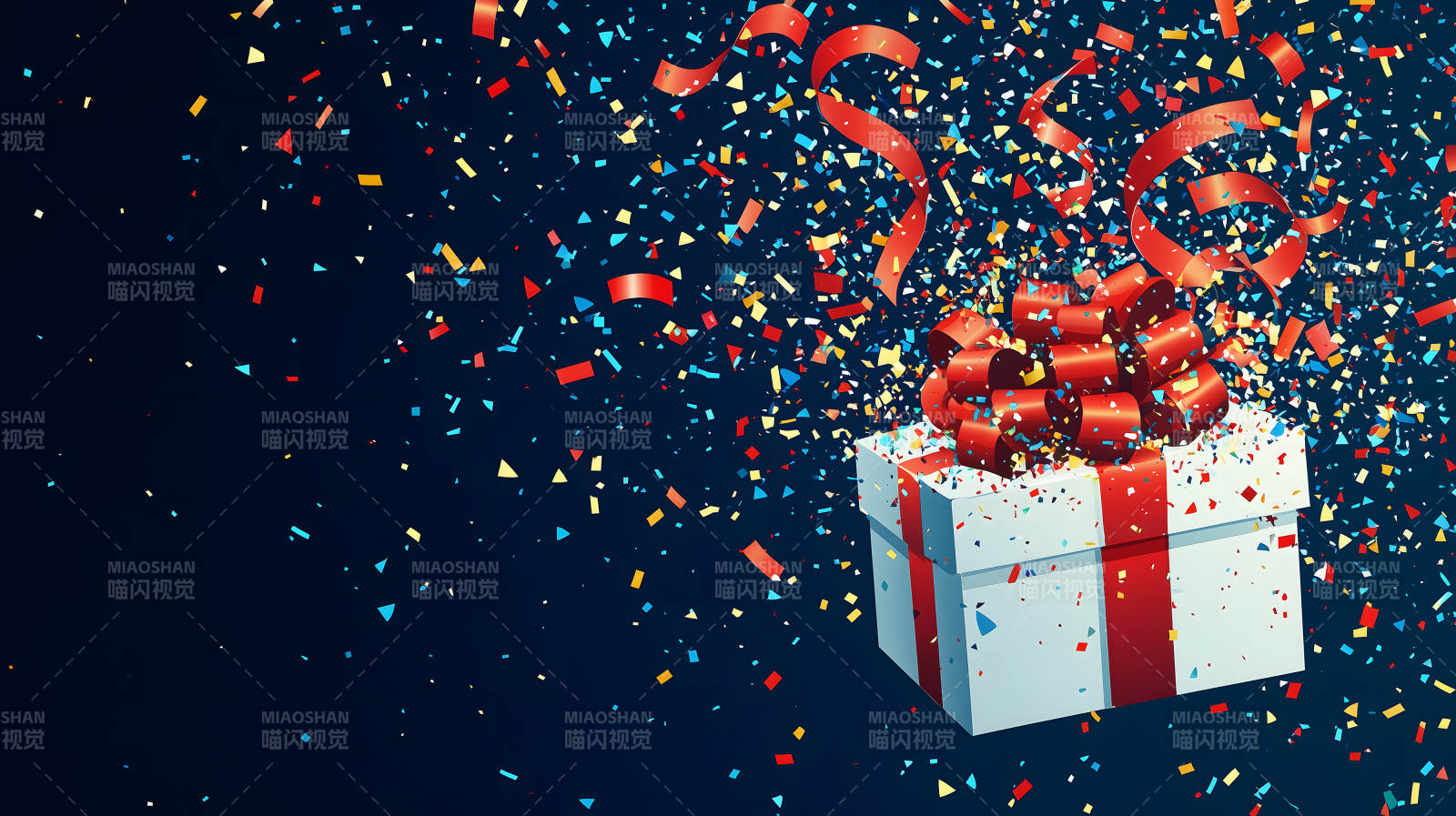 礼花飞舞的惊喜时刻图片