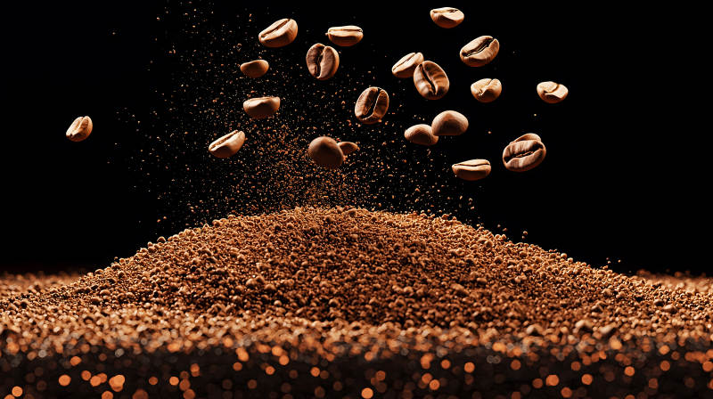咖啡豆的华丽飞舞图片