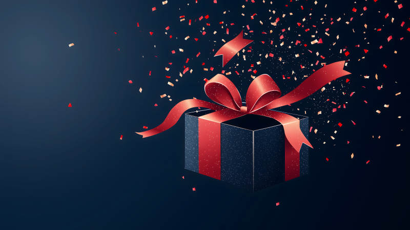 礼花飞舞的惊喜时刻图片