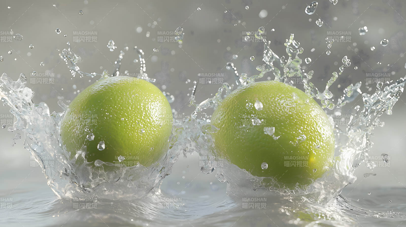 青柠飞溅的清爽瞬间图片