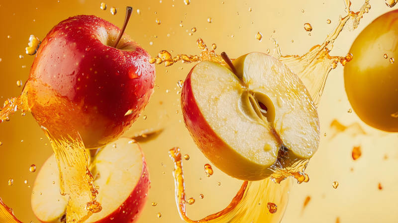 红苹果的清爽一刻图片