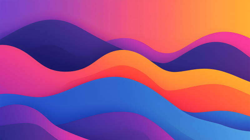 绚丽渐变波浪图片