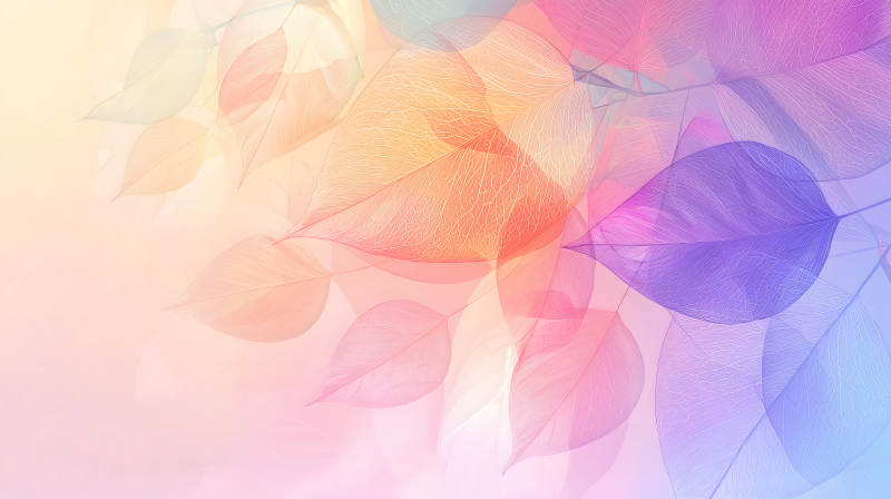 梦幻柔美的叶脉光影图片