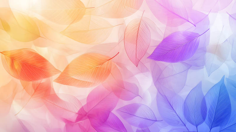 梦幻柔美的叶脉光影图片