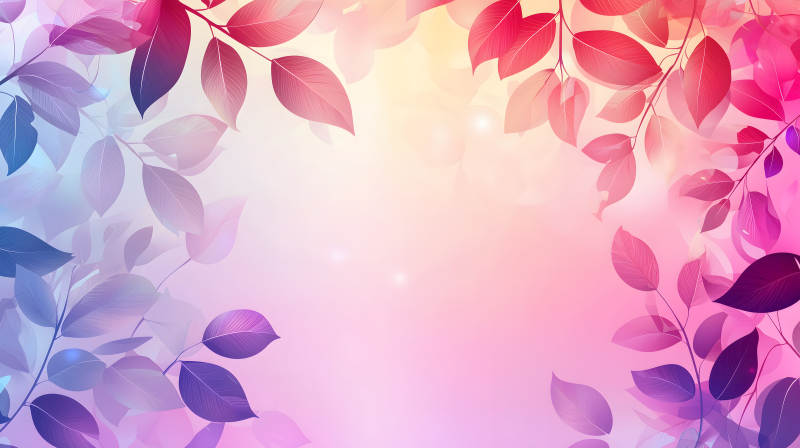 梦幻柔美的叶脉光影图片