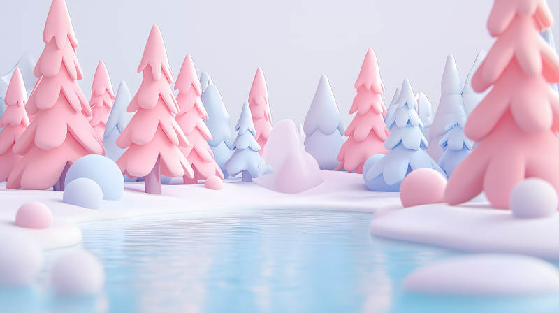 粉色梦幻森林的童话图片