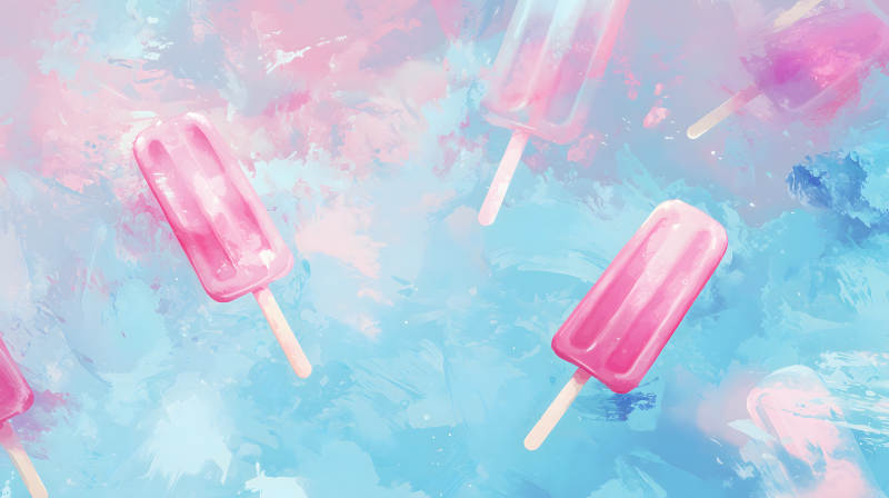 夏日清凉双色冰淇淋图片