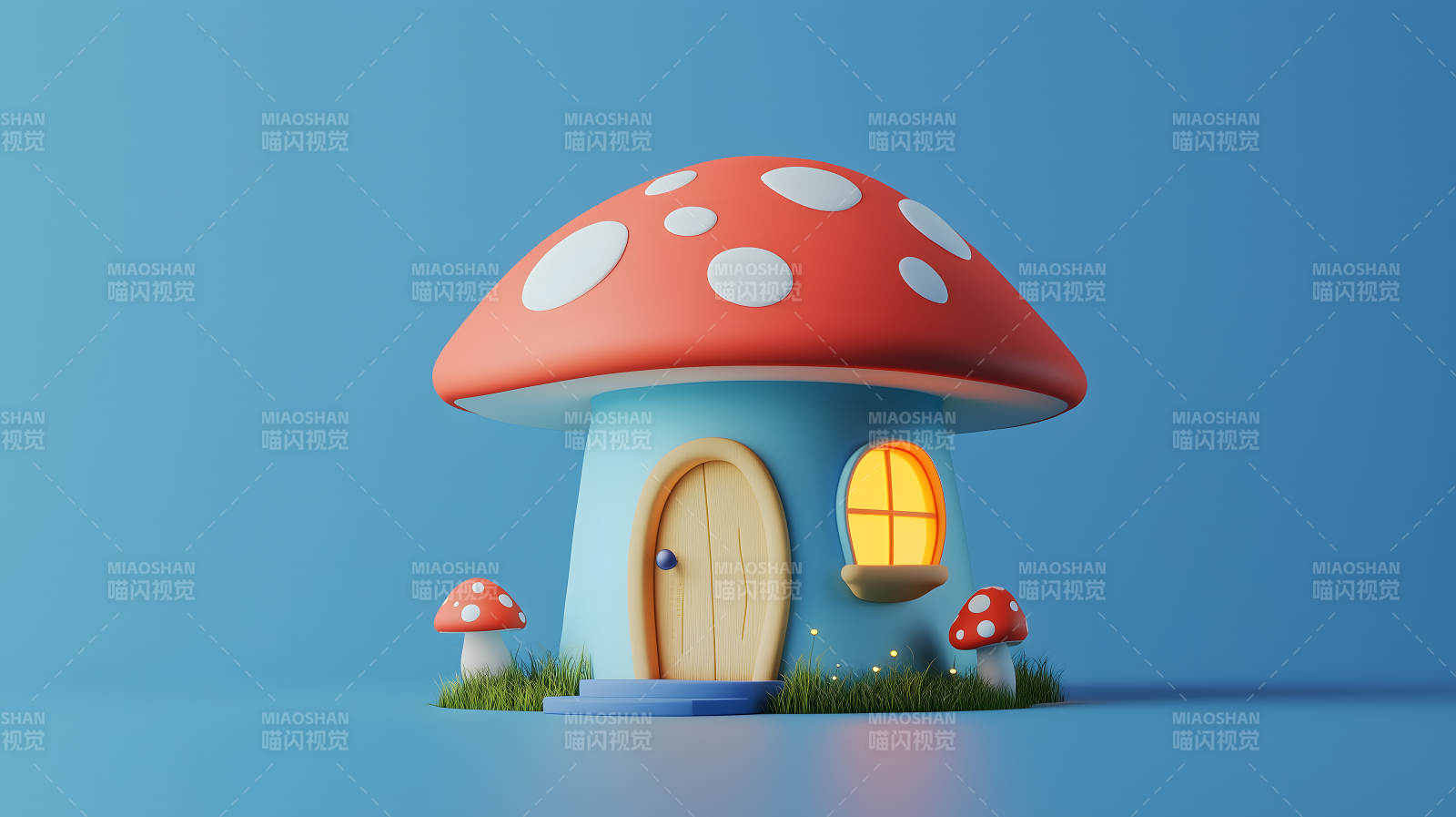 蘑菇小屋的童话梦境图片