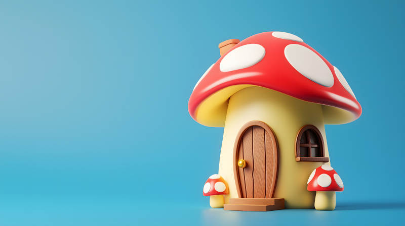 蘑菇小屋的童话梦境图片