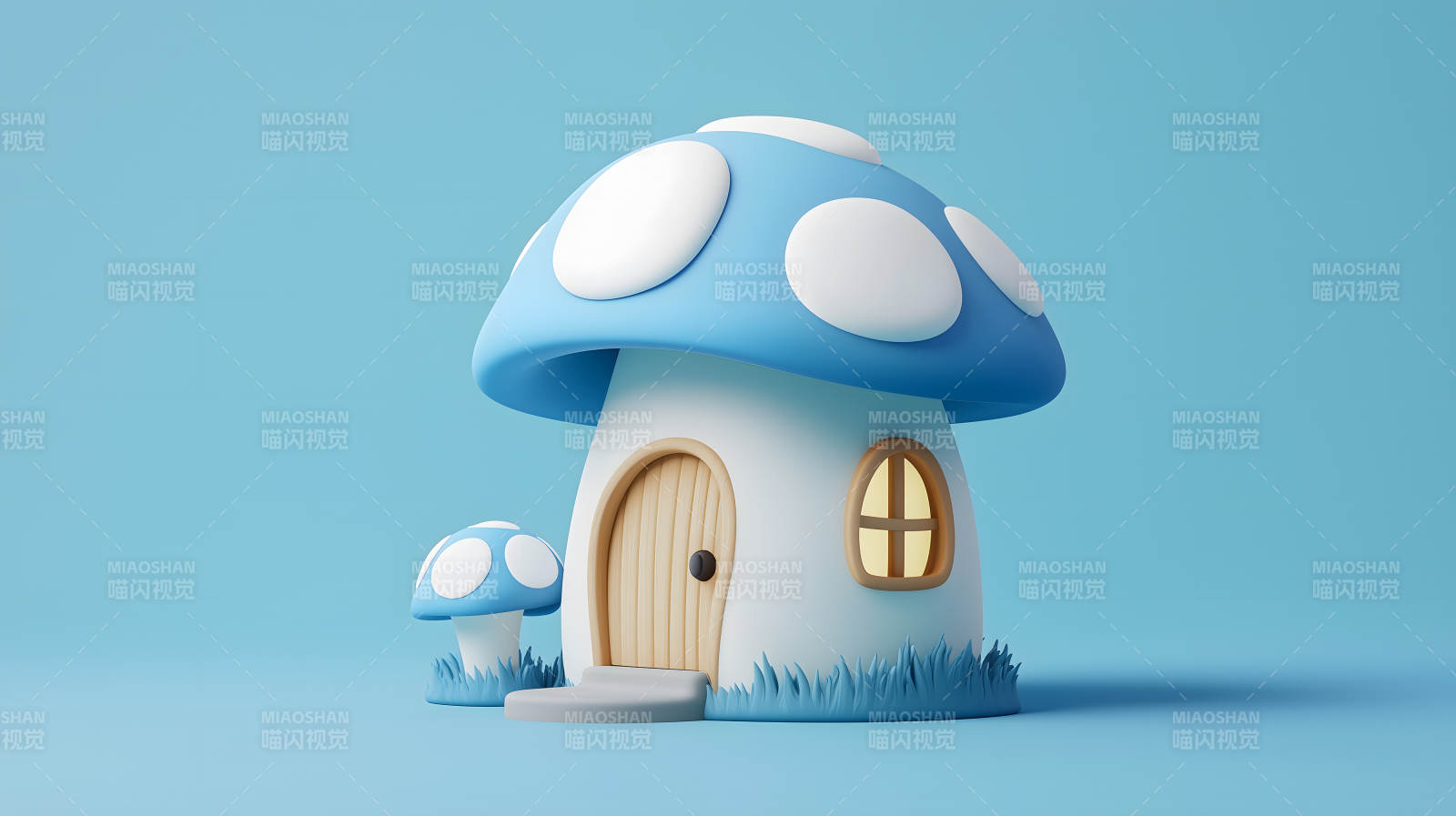 蘑菇小屋的童话梦境图片