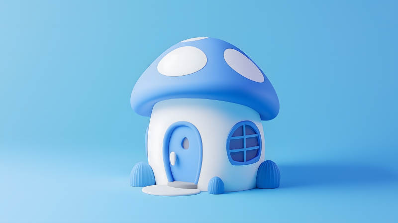 蘑菇小屋的童话梦境图片