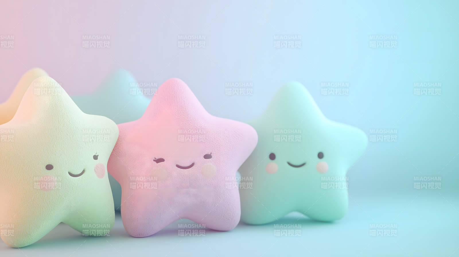 萌趣星星抱枕的甜蜜梦境图片