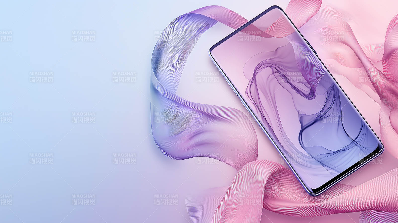 手机屏幕上的流动艺术图片