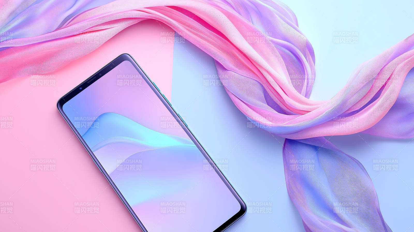 手机屏幕上的流动艺术图片