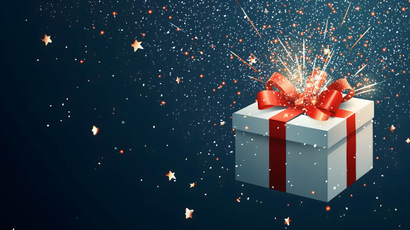 礼花飞舞的惊喜时刻图片