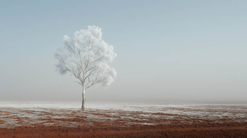 冬日田野的霜雪之歌图片