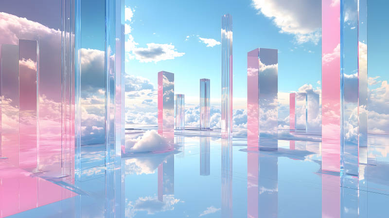 云端之境的镜面空间图片