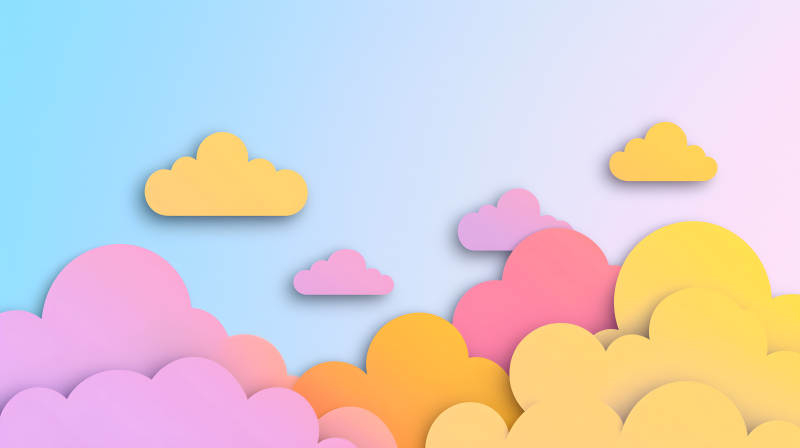 渐变色天空的温柔治愈图片