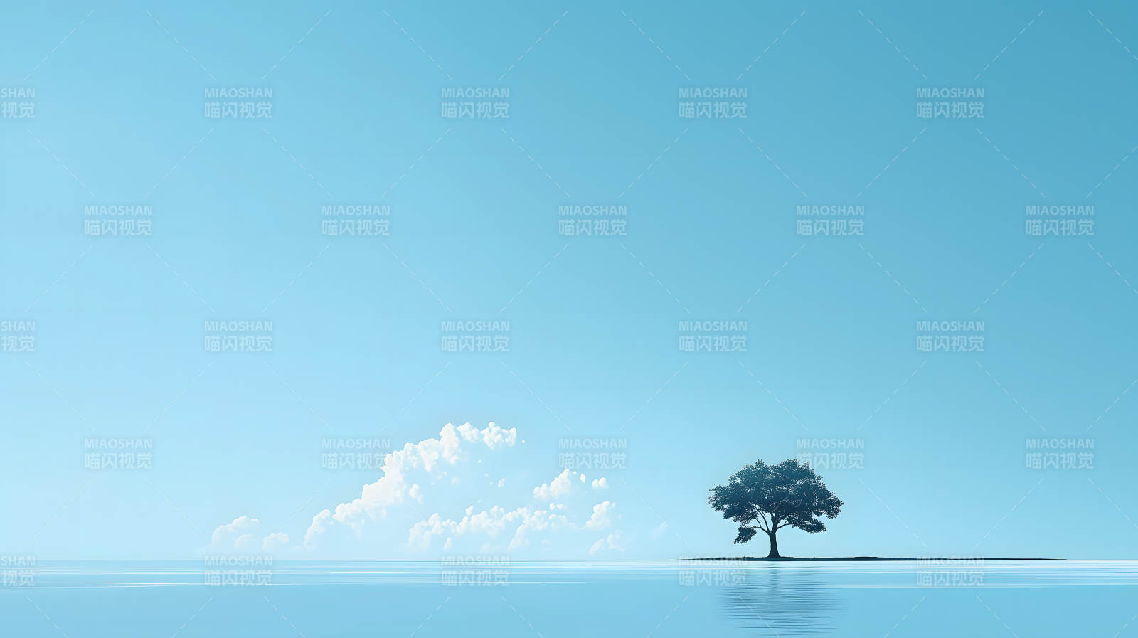 极简主义的孤独之树图片