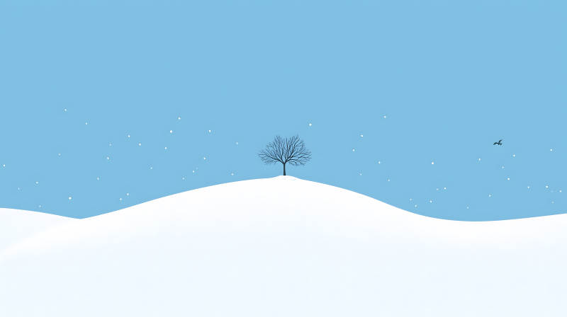 极简主义的孤独之树图片