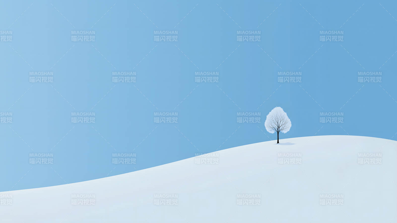 极简主义的孤独之树图片