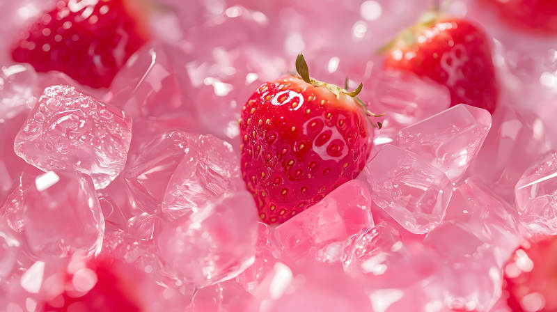 冰爽草莓的甜蜜诱惑图片