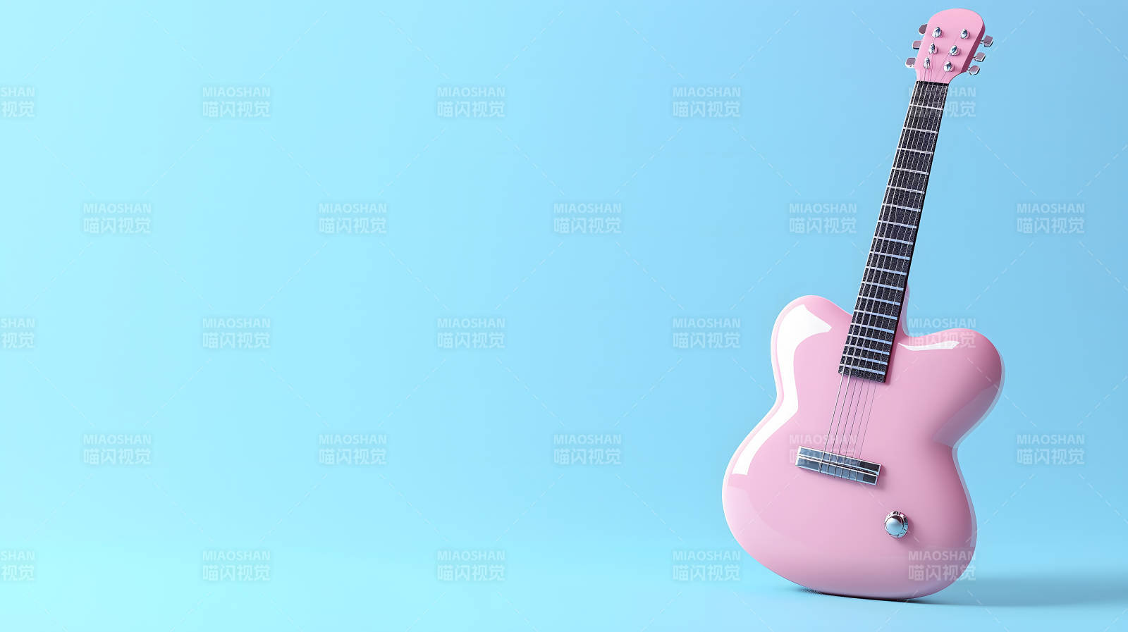 粉色尤克里里清新乐章图片