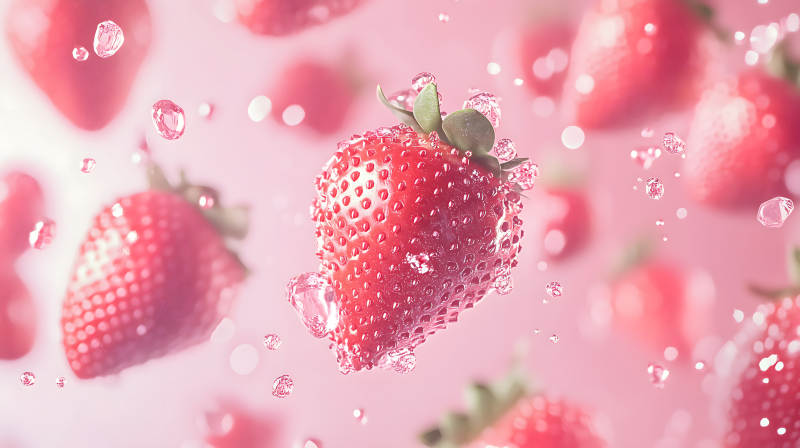 冰爽草莓的甜蜜诱惑图片