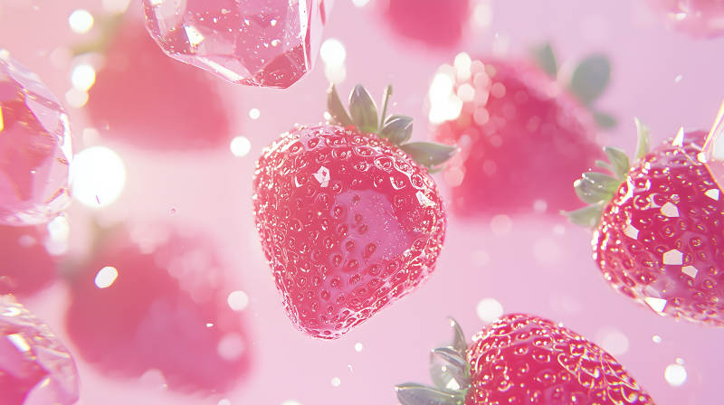 冰爽草莓的甜蜜诱惑图片