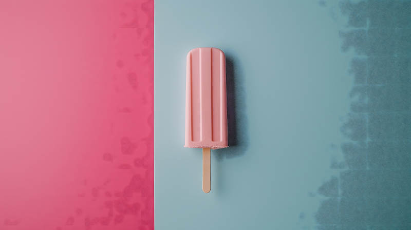 夏日清凉双色冰淇淋图片