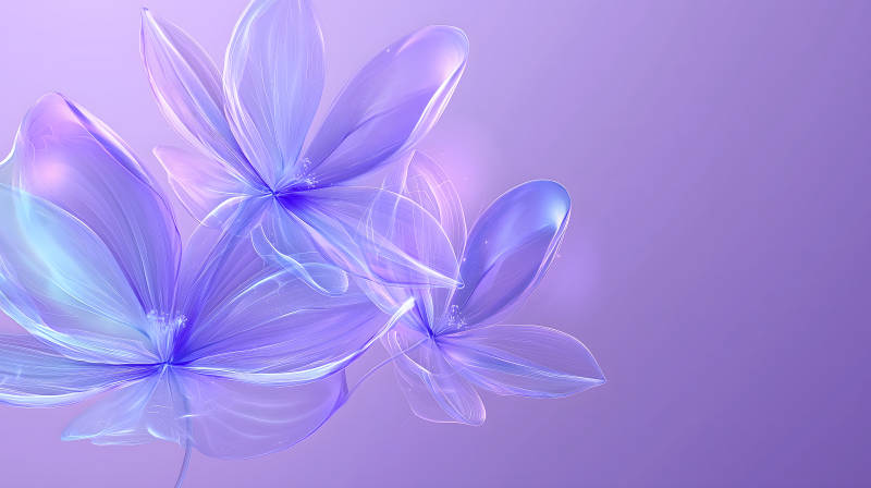 紫色梦幻花朵的绽放图片