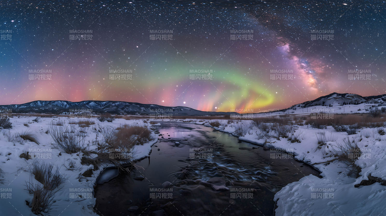 极光下的星河夜曲图片