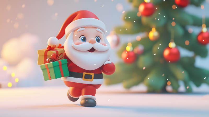 圣诞萌趣礼物派送图片