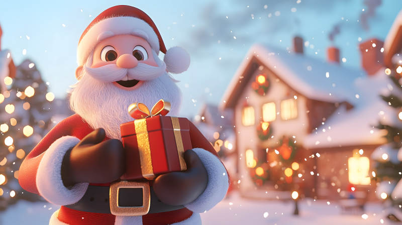 圣诞萌趣礼物派送图片