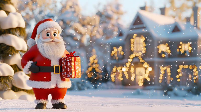 圣诞萌趣礼物派送图片