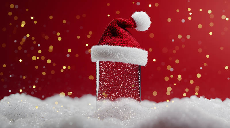 圣诞帽下的惊喜图片