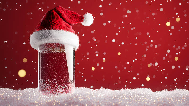 圣诞帽下的惊喜图片