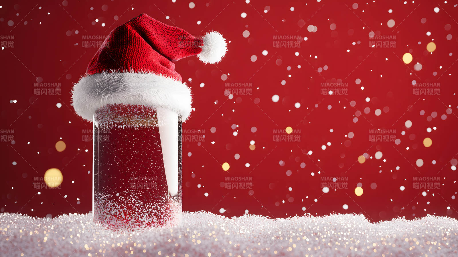 圣诞帽下的惊喜图片