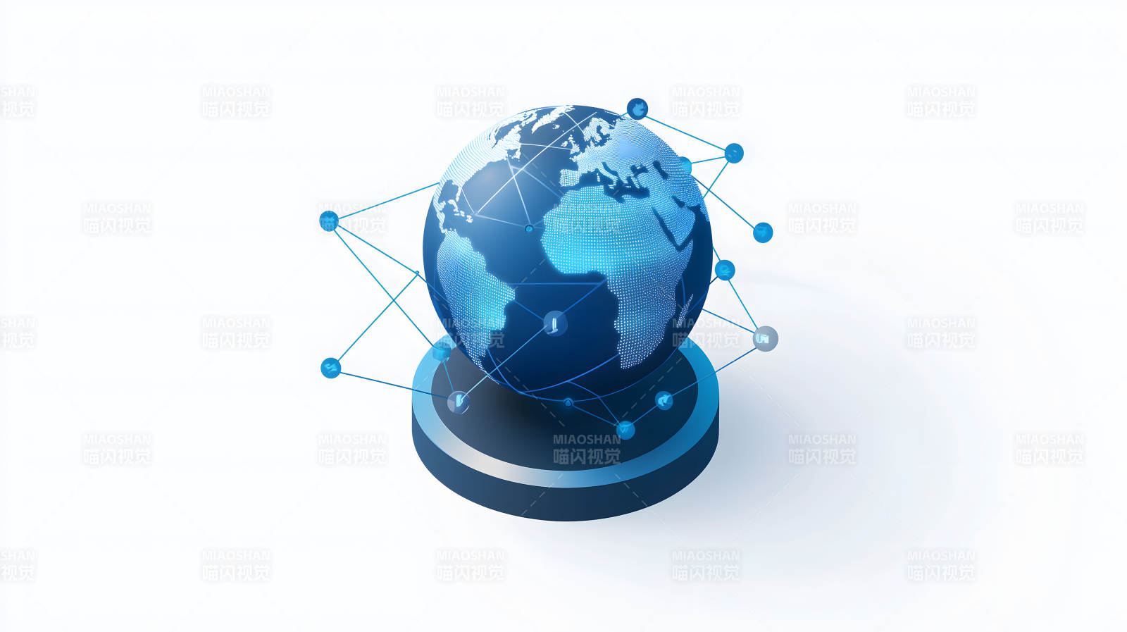 蓝色星球的科技之光图片