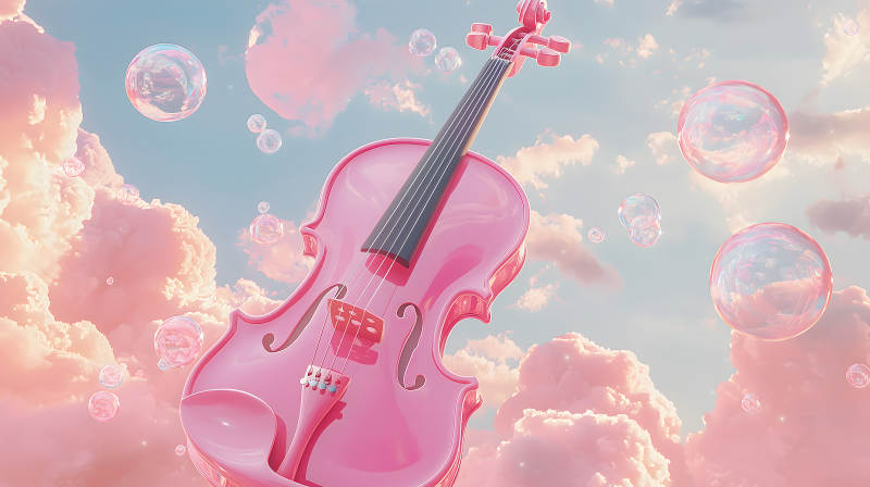 粉色小提琴的梦幻曲图片