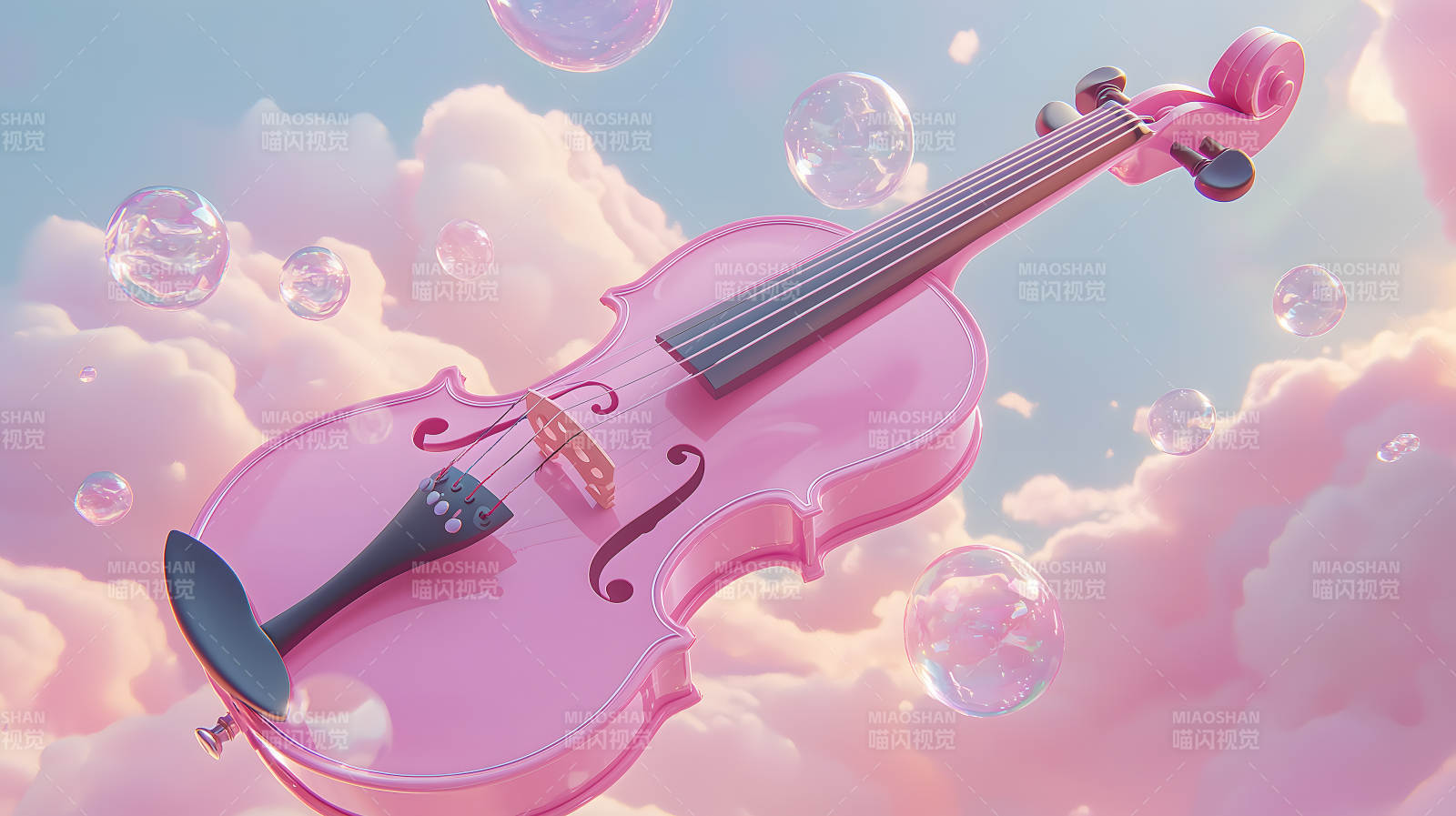 粉色小提琴的梦幻曲图片