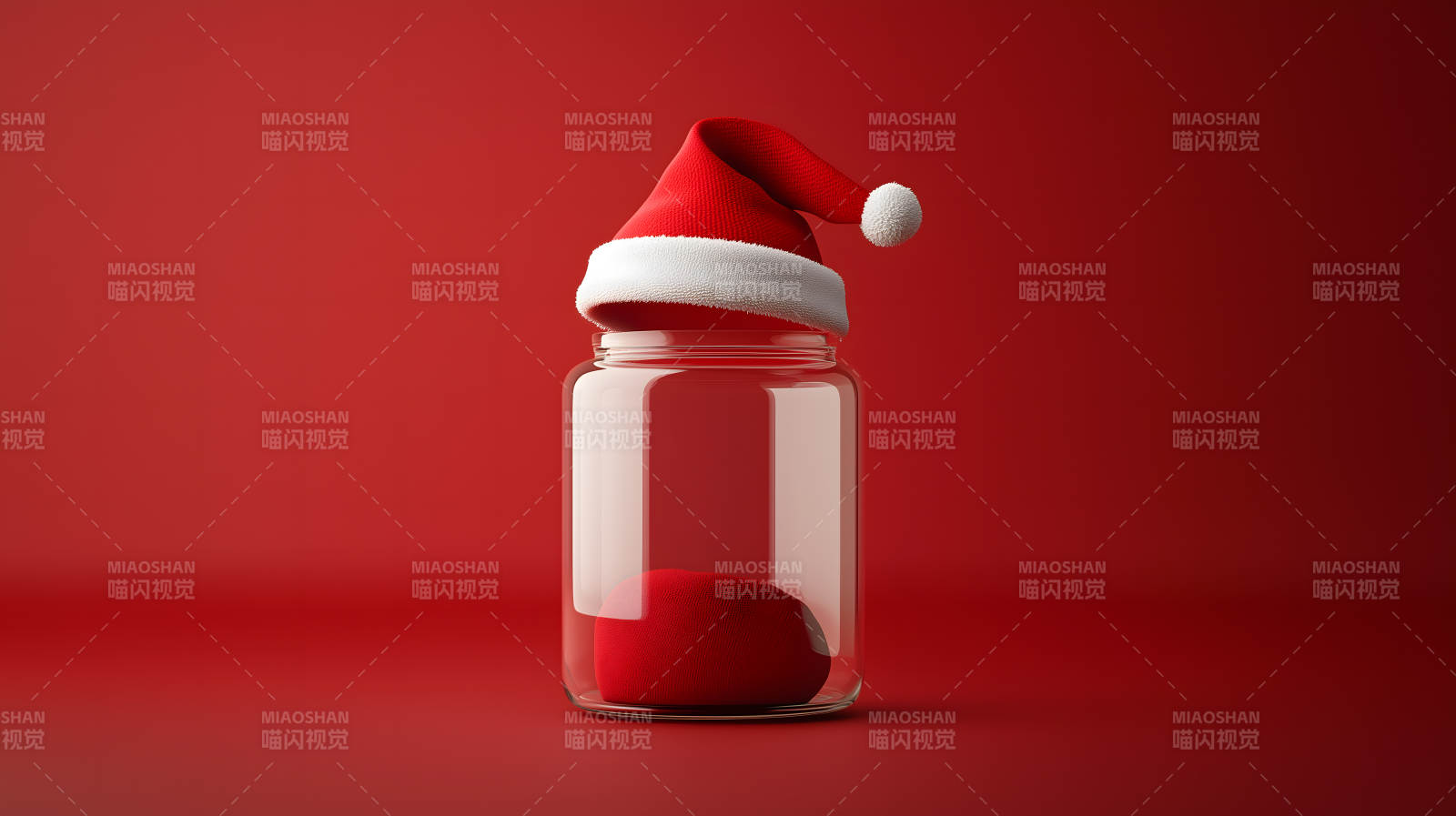 圣诞帽下的惊喜图片