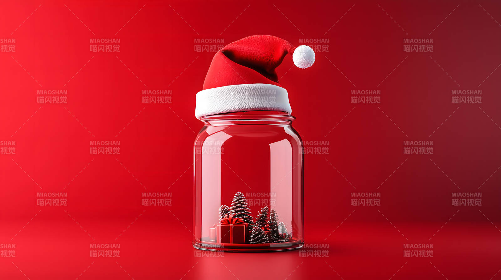 圣诞帽下的惊喜图片