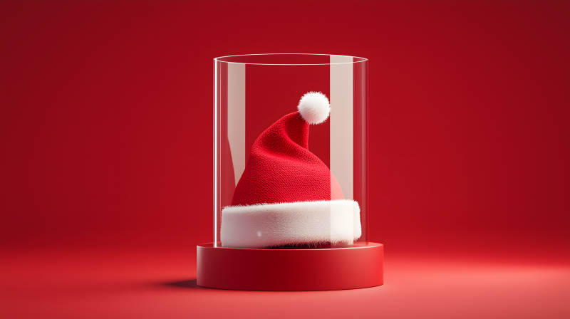 圣诞帽下的惊喜图片