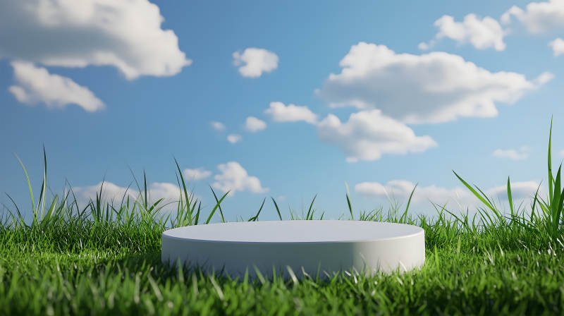 绿意盎然的展示舞台图片