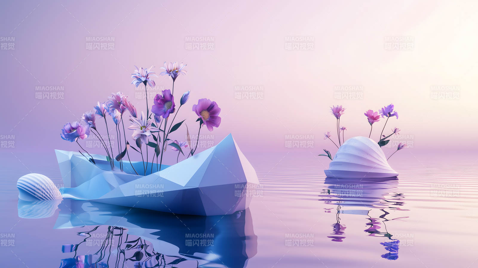 纸船载花梦幻之旅图片